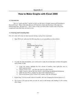 How to Make Graphs with Excel 2000