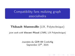 Compatibility fans realizing graph associahedra - LIX