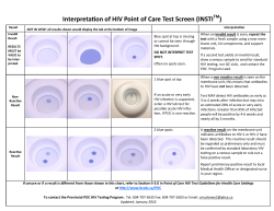 Interpretation of HIV Point of Care Test Screen (INSTI )