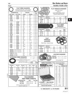 Fibre Washers and Sheets Rondelles et feuilles en fibre
