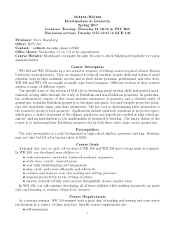 MA150/WR150 Investigations in Geometry Spring 2017 Lectures