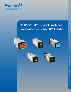 KORRY&reg; 389 5/8-inch switches and indicators with LED lighting