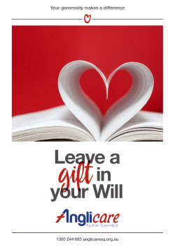 Gift In Your Will PDF - Anglicare Southern Queensland