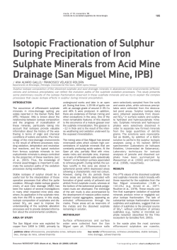 Isotopic Fractionation of Sulphur During Precipitation of Iron