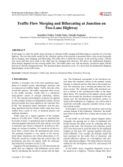 Traffic Flow Merging and Bifurcating at Junction on Two