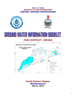 PURI DISTRICT, ORISSA - Central Ground Water Board