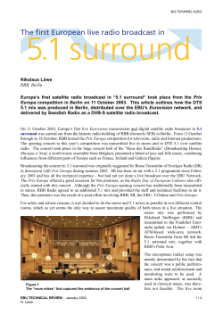 The first European live radio broadcast in