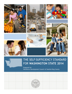 The Self-Sufficiency STandard for WASHINGTON STATE 2014