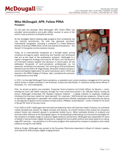 Mike McDougall, APR, Fellow PRSA