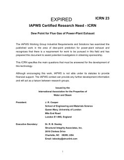 ICRN - International Association for the Properties of Water and Steam