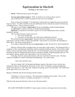 Equivocation in Macbeth