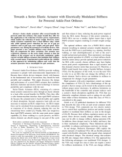 Towards a Series Elastic Actuator with Electrically Modulated