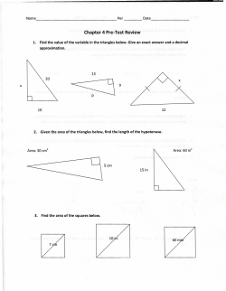 Chapter 2 Pre - Test Worksheet