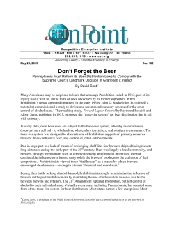 Don`t Forget the Beer - Competitive Enterprise Institute