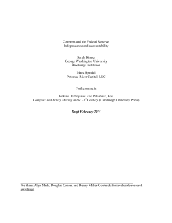 Congress and the Federal Reserve: Independence