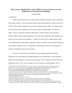 Ocean Dumping: Federal laws and Regulations