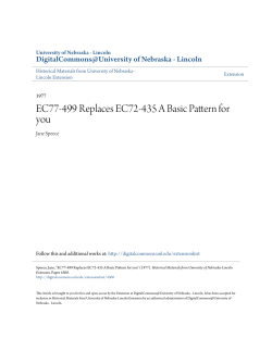EC77-499 Replaces EC72-435 A Basic Pattern for you