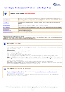 I am doing my Spanish course in Conil and I am landing in Jerez