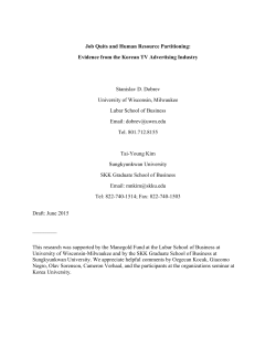 Dynamics of Human Resource Partitioning