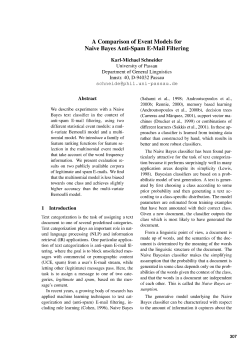 A Comparison of Event Models for Naive Bayes Anti-Spam E