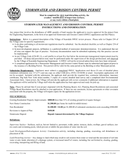 Application for Stormwater Management and