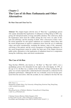 The Case of Ah Bun: Euthanasia and Other Alternatives