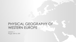 PHYSICAL GEOGRAPHY OF WESTERN EUROPE