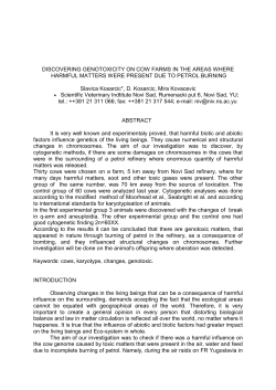 DISCOVERING GENOTOXICITY ON COW FARMS IN THE AREAS