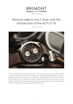 Bremont adds to the Z series with the introduction of the ALT1