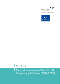 Ex post evaluation of the EQUAL Community Initiative