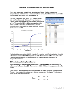 Melting Curve Analysis Using Excel