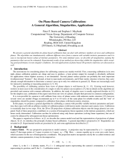 On Plane-Based Camera Calibration: A General Algorithm