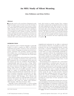 An MEG Study of Silent Meaning