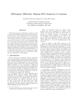 ESTmapper: Efficiently Aligning DNA Sequences to