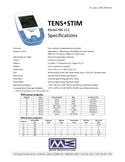 Spec Sheet - Mettler Electronics Corp.