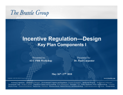 Incentive Regulation&mdash;Design