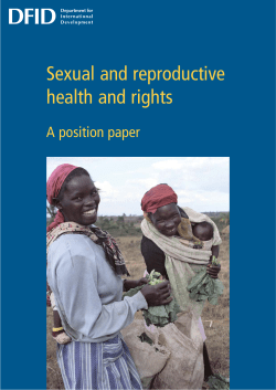 Sexual and reproductive health and rights