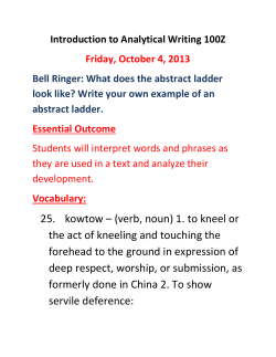 25. kowtow – (verb, noun) 1. to kneel or the act of kneeling and