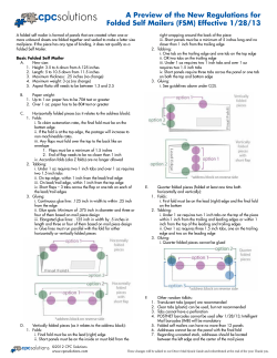 A Preview of the New Regulations for Folded Self