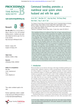 Communal breeding promotes a matrilineal social system where
