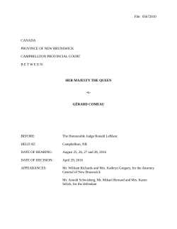 R. v. G&eacute;rard Comeau