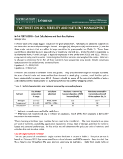 factsheet on soil fertility and nutrient - Field Crops Team
