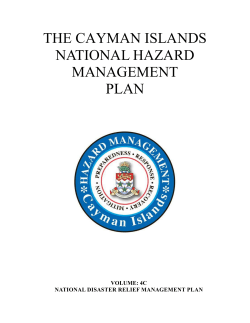 THE CAYMAN ISLANDS NATIONAL HAZARD MANAGEMENT PLAN