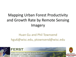 Mapping Urban Forest Productivity and Growth Rate by Remote