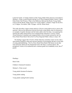 A Content Analysis of the Young Adult Library