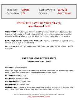 KNOW THE LAWS OF YOUR STATE: Snow Removal Laws