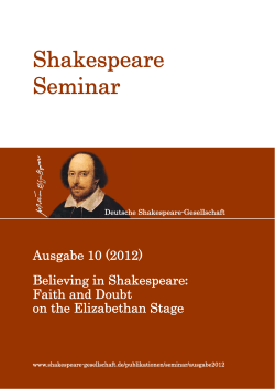 the Entire Issue - Deutsche Shakespeare