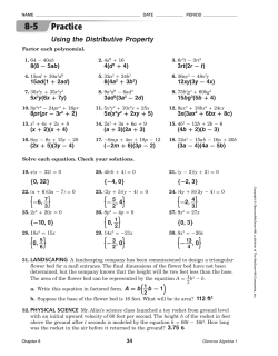 8.5 Practice Key