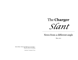 May 2011 - The Charger Slant