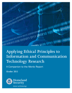 Applying Ethical Principles to Information and Communication